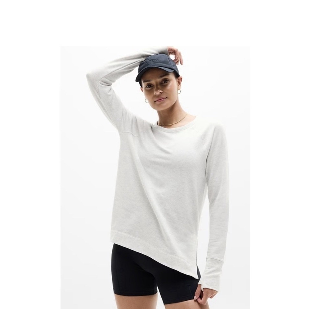 Athleta Women's Lot 2 Sweatshirts Heather Gray /Camo Size Large Pullover Crew - Picture 4 of 12